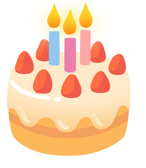 birthday cake with candles