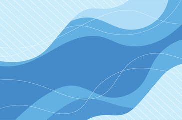 modern abstract vector wallpaper background. Flat geometric shapes of blue colors in memphis design style. Template ready for use in web or print design.