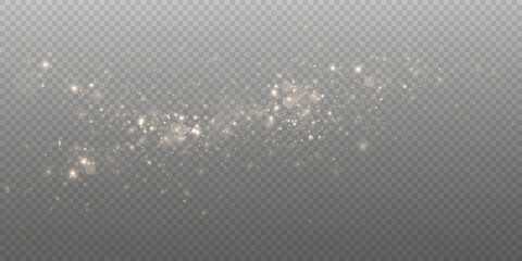 The dust sparks and golden stars shine with special light. Vector sparkles on a transparent background. Christmas light effect. Sparkling magical dust particles.	