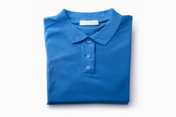 folded blue cloth isolated on white background with clipping path 