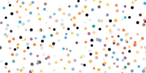 colorful confetti on transparent background