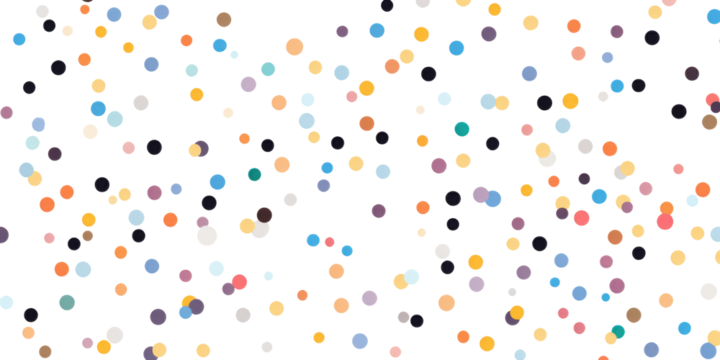 colorful confetti on transparent background