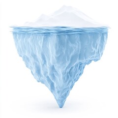 Obraz premium Majestic Floating Iceberg on White Backdrop Pristine Arctic Landscape