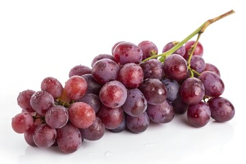 red grapes isolated on white