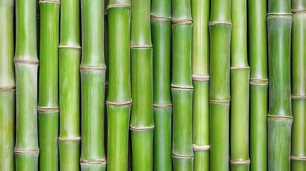Green Bamboo Stalks Texture