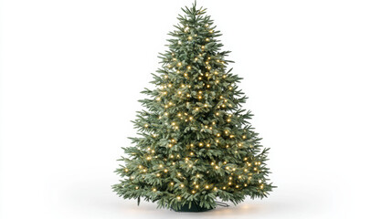 Cozy Christmas tree with warm white lights, radiating festive cheer