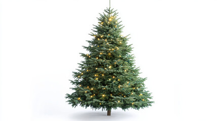 Cozy Christmas tree with warm white lights, evoking feelings of peace and joy