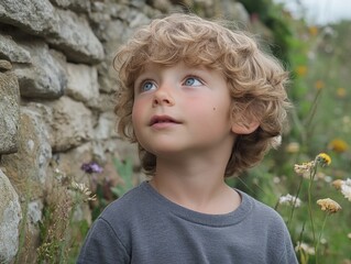 A child's boundless imagination takes flight Inspired by the freedom to explore and dream, this young boy embodies the spirit of childhood wonder and curiosity His bright eyes reflect a world of