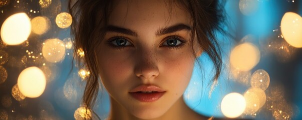 Cinematic Portrait Photography Captivating Creative Elements in a Dreamy Bokeh Setting Explore the artistry of professional portrait photography, showcasing stunning lighting and creative composition