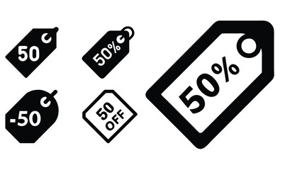Collection of Discount Tags Illustrating Various Sales Promotions. discount card, discount icon, shop discount, sale discount tag, christmas discount tag.