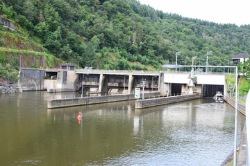 river lock and sluice system Mettlach, the highest in Germany