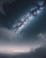 Obraz premium night sky with stars and galaxy in outer space background.