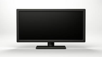 Fototapeta premium Realistic lcd television on white background with blank screen for display purposes