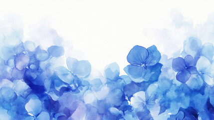Serene watercolor hydrangea painting evokes tranquility and peace