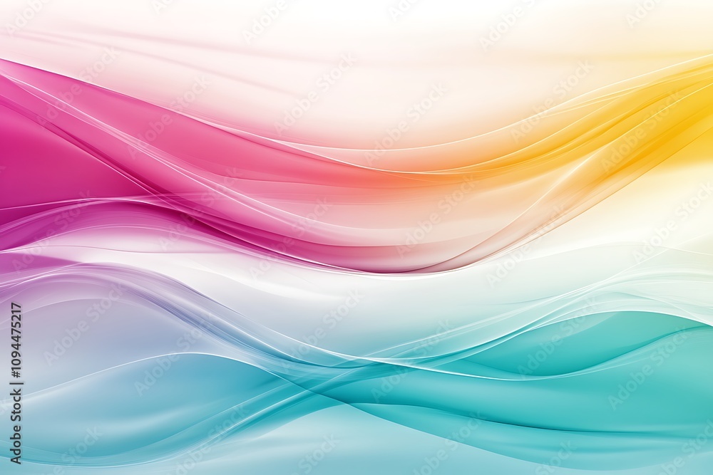 Aufkleber abstract waves of color in soft gradients, creating a soothing visual effect.