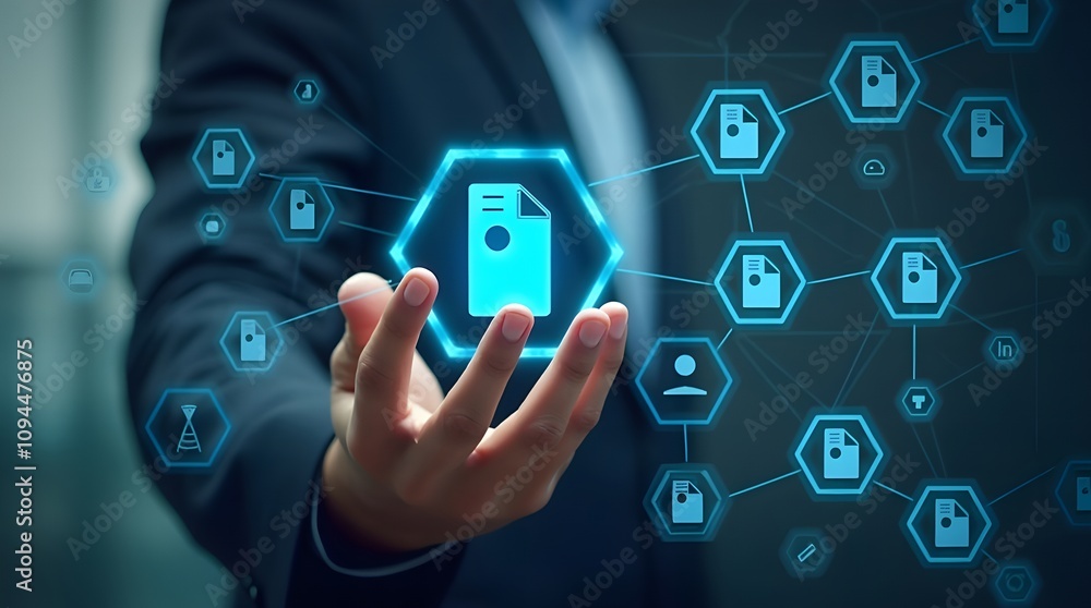 Poster Document Management System Concept for Streamlining Digital Business Data Storage and File Collection with Advanced Technology Solutions