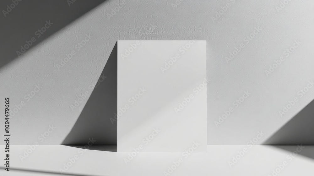 Poster blank paper mockup displayed on an isolated background for design templates