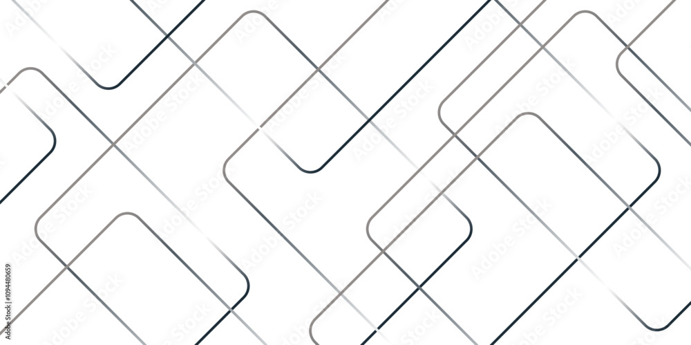 Poster abstract grey lines on white background with luxury shapes architecture plan. modern pattern elegant