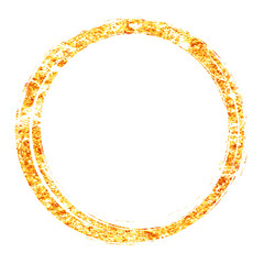 キラキラした金色風の和風の円形の素材