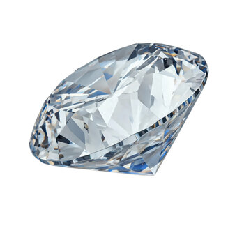 sparkling diamond with precise, intricate facets reflects light beautifully of environment during daylight hours isolated cut out on transparent white backround 300dpi png