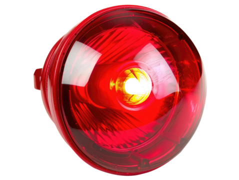 red warning light isolated 