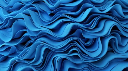 Obraz premium Abstract blue waves of textured material.