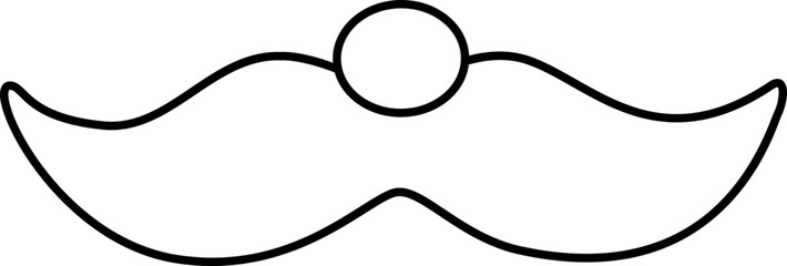 Cute Santa's mustache outline.
Santa Claus mustache black line SVG.
Transparent background.
