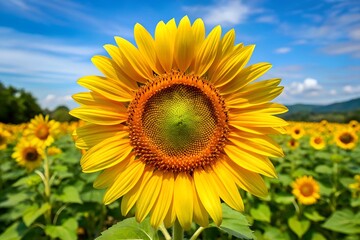 Fototapeta premium field of sunflowers