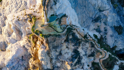 Terme di Bagno Vignoni, Tuscany, Italy, aerial Drone view.