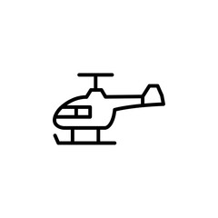 helicopter helipad icon Black and white outline vector