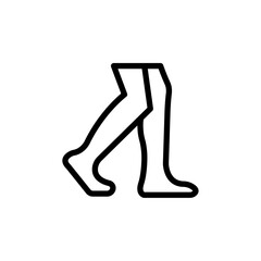 Legs icon Black and white outline vector