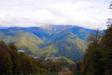 Rosa Peak resort in Sochi. A ski resort in the Krasnodar Territory