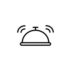 Service bell icon Black and white outline vector
