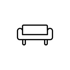 sofa icon Black and white outline vector