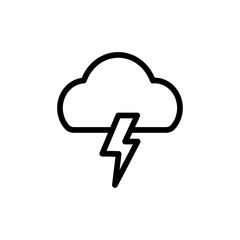 Storm icon Black and white outline vector