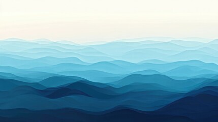 Serene Waves in Shades of Blue
