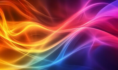 Obraz premium A vibrant abstract design featuring flowing waves of color in a gradient.
