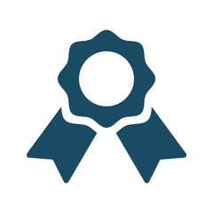 Medal ribbon svg cut file. Isolated vector illustration.