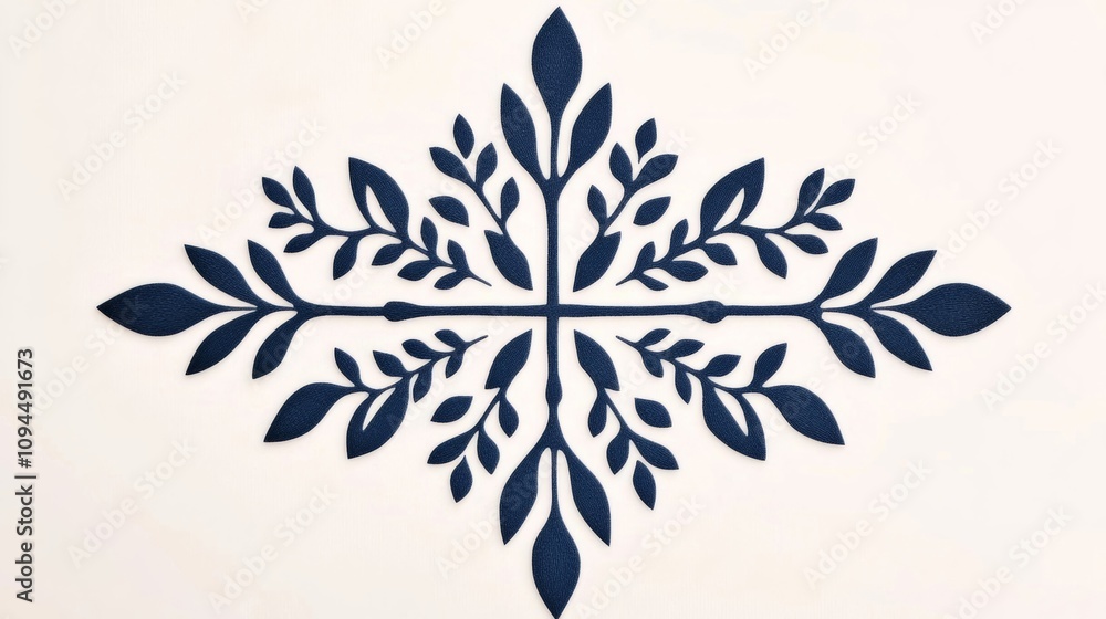 Poster black intricate slavic-inspired design featuring angular shapes on a clean white background minimali