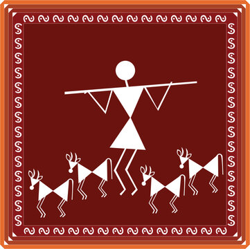 Indian Tribal Art  Warli Painting