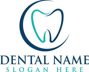 Tooth dental logo vector illustration VECTOR LOGO DESIGN