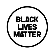 Black lives matter svg cut file. Isolated vector illustration.