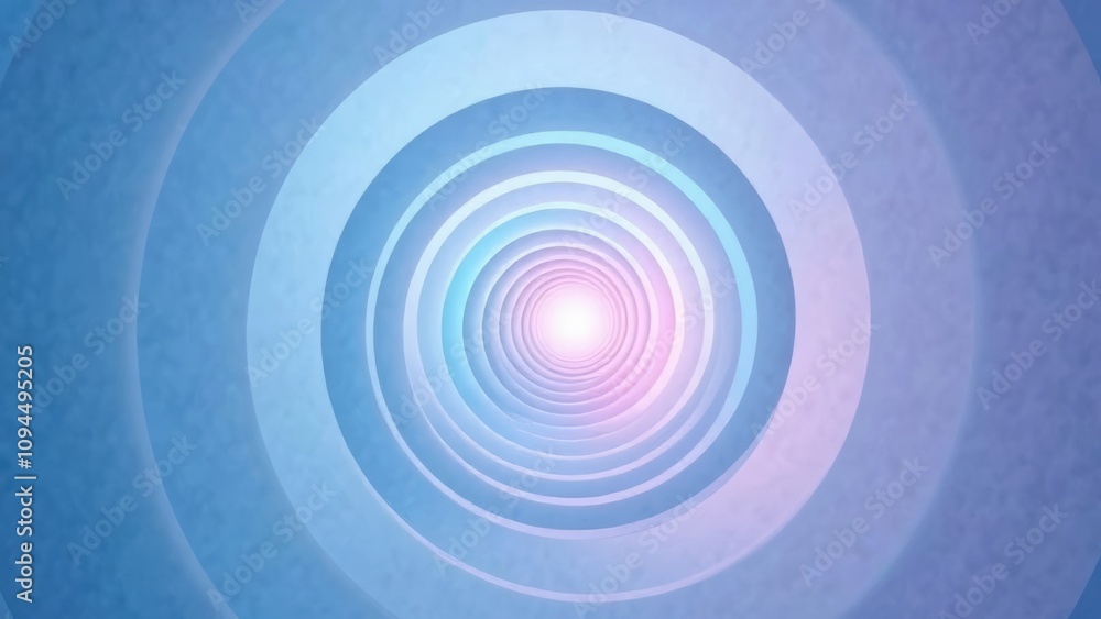 Poster abstract concentric circles with blue and pink gradient pattern