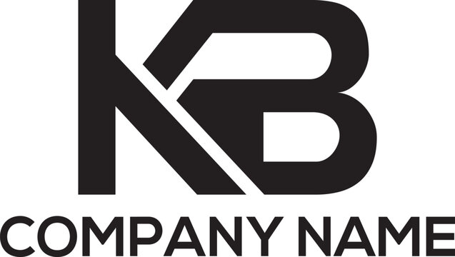 KB initials monogram letter text alphabet logo design