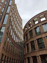 Facade of Vancouvers landmark central library.