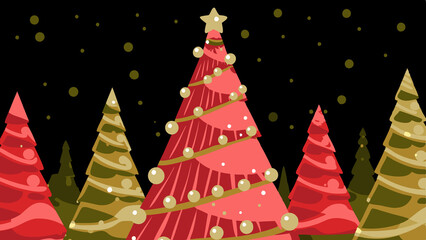 Enchanted Holiday Forest with Sparkling Christmas Trees