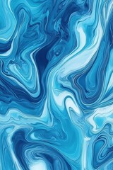 Fototapeta premium Mesmerizing abstract blue marble ink design with flowing textures and swirls