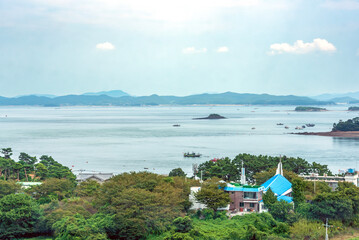 영목항 전망대에서 본 서해 어촌마을의 풍경