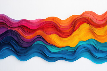 Fototapeta premium Vibrant wave patterns showcasing a variety of colorful shades in a fluid design.