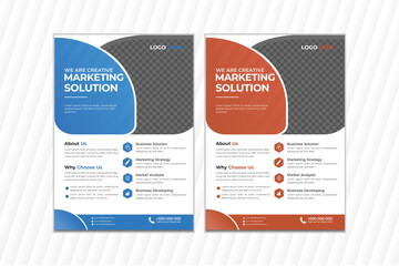 a bundle of 4 templates of newest trendy creative corporate & multipurpose Business Flyer,editable vector and perfect for creative professional business